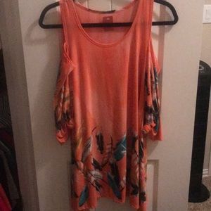 Open shoulder long sleeve